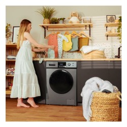 Cecotec Bolero DressCode 8410 Inverter Steel A lavadora Carga frontal 8 kg 1400 RPM Negro, Acero inoxidable