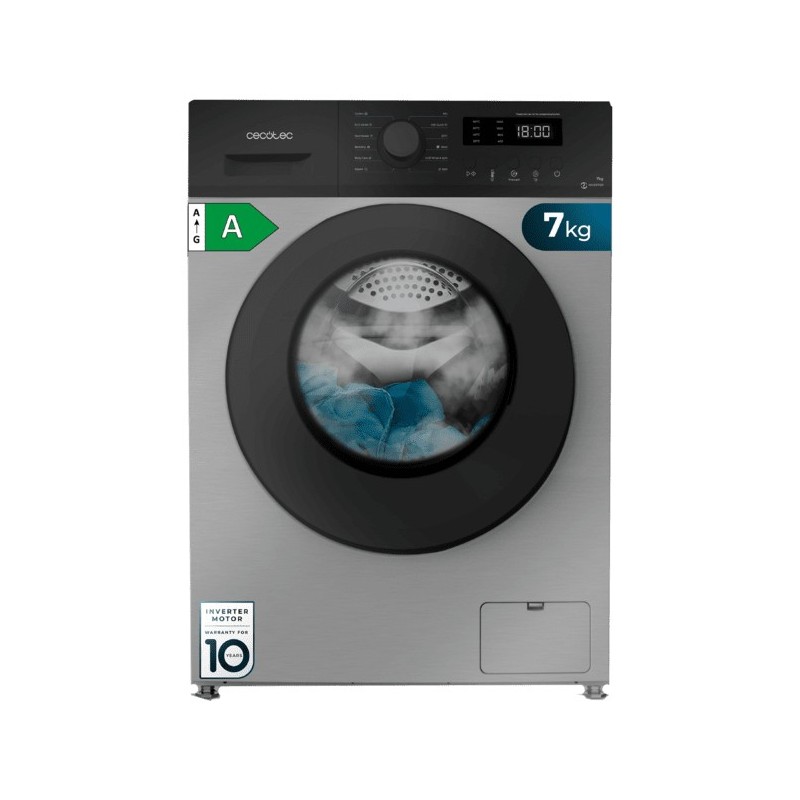 Cecotec Bolero DressCode 7150 Inverter Steel A lavadora Carga frontal 7 kg 1400 RPM Acero