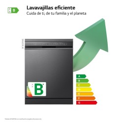 LG DF365FMS Independiente 14 cubiertos