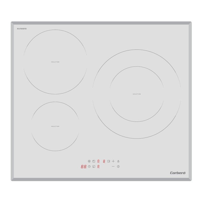 Corbero CCIM3720W hobs Blanco Integrado 59 cm Con placa de inducción 3 zona(s)