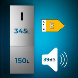 Cecotec 02519 nevera y congelador Independiente 495 L Acero inoxidable