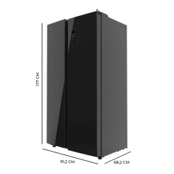 Cecotec Bolero CoolMarket SBS 559 nevera puerta lado a lado Independiente 550 L Negro