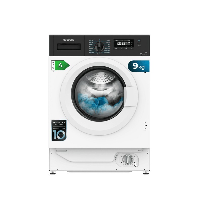 Cecotec 02724 lavadora Carga frontal 9 kg 1350 RPM Blanco