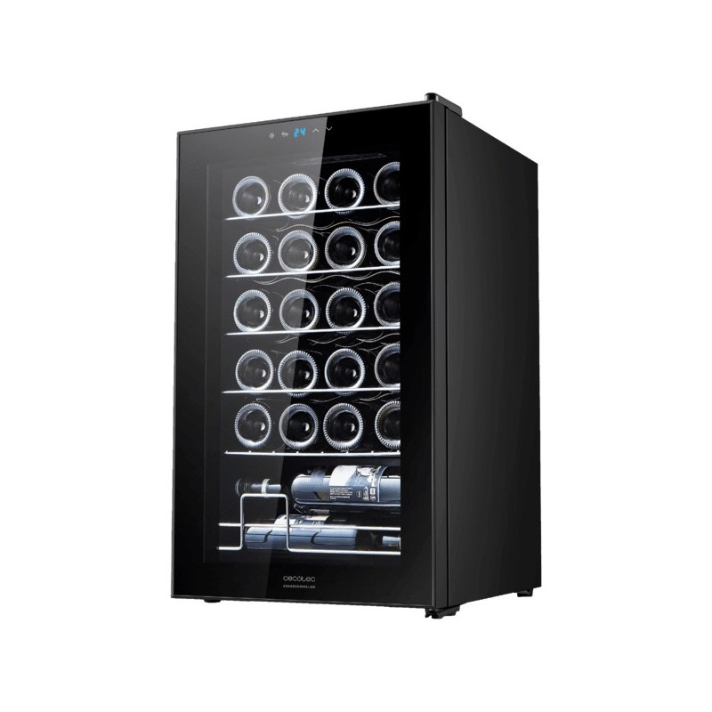 Cecotec 00124 enfriador de vino Nevera de vino Independiente Negro 24 botella(s)
