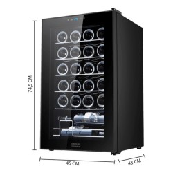 Cecotec 00124 enfriador de vino Nevera de vino Independiente Negro 24 botella(s)