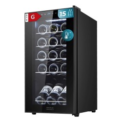Cecotec 00120 enfriador de vino Nevera de vino Independiente Negro 15 botella(s)