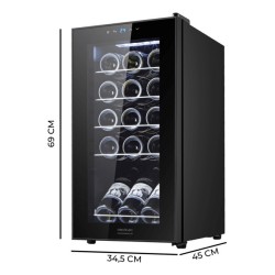 Cecotec 00120 enfriador de vino Nevera de vino Independiente Negro 15 botella(s)