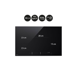 LG CBIZ3035B hobs Negro Integrado 80 cm Con placa de inducción 4 zona(s)