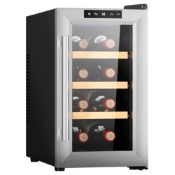 Cecotec 02708 enfriador de vino Nevera de vino termoeléctrico Independiente Acero inoxidable 8 botella(s)