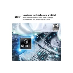LG F4WR5010A6W lavadora Carga frontal 10 kg 1360 RPM Blanco