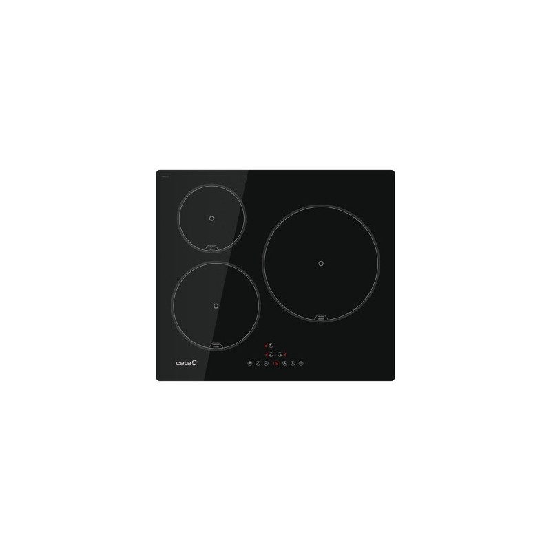 CATA IB 6303E2 BK Negro Integrado 59 cm Con placa de inducción 3 zona(s)