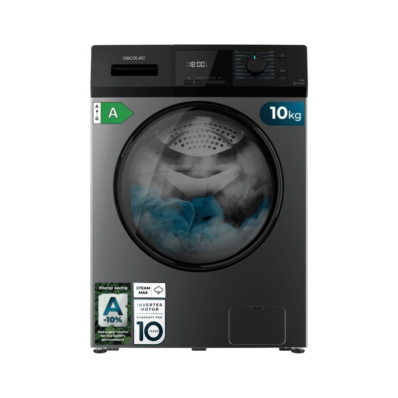 Cecotec Bolero DressCode 10410 lavadora Carga frontal 10 kg 1400 RPM Acero