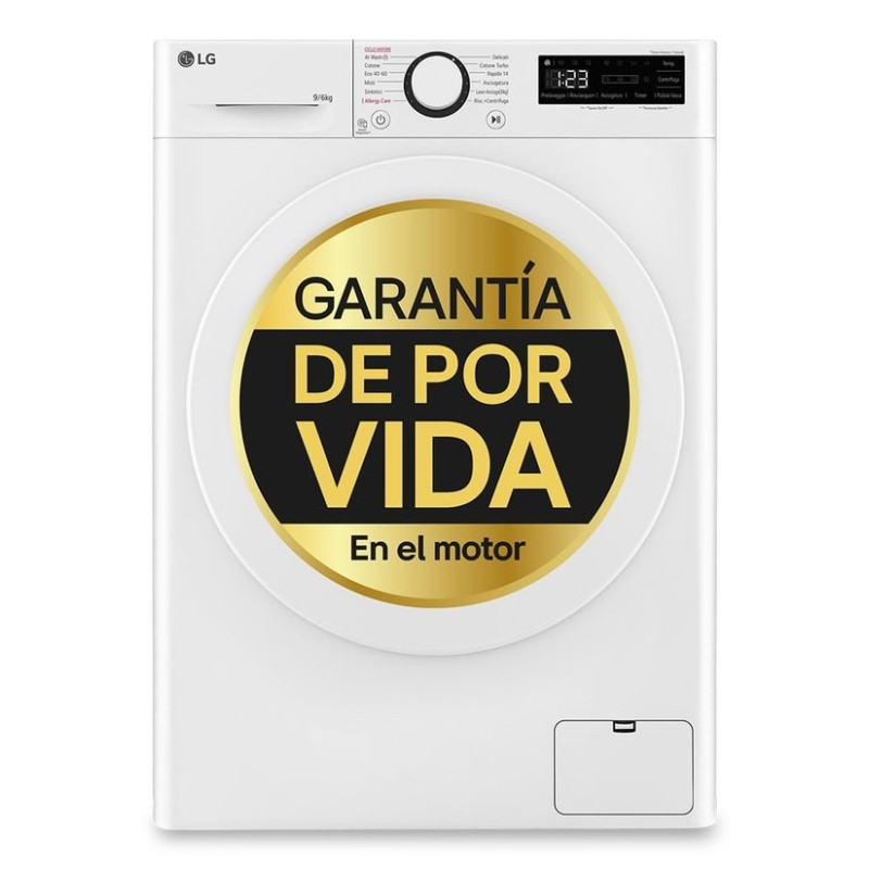 LG F4DR5009A3W lavadora-secadora Independiente Carga frontal Blanco