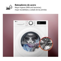 LG F4DR5009A3W lavadora-secadora Independiente Carga frontal Blanco