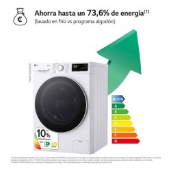 LG F4DR5509A0W lavadora-secadora Independiente Carga frontal Blanco