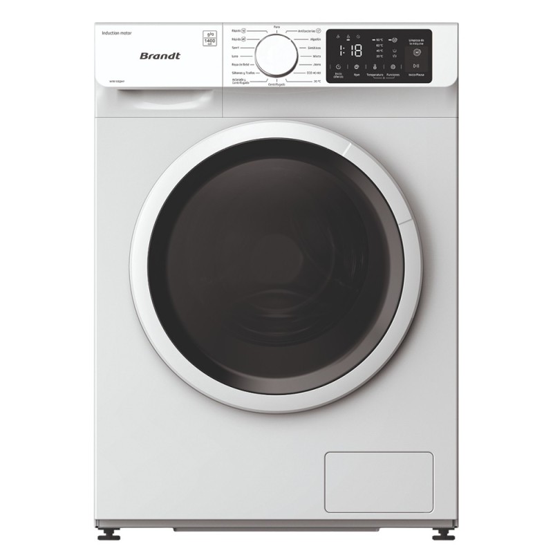 Brandt WFB198QWP lavadora Carga frontal 9 kg 1400 RPM Blanco