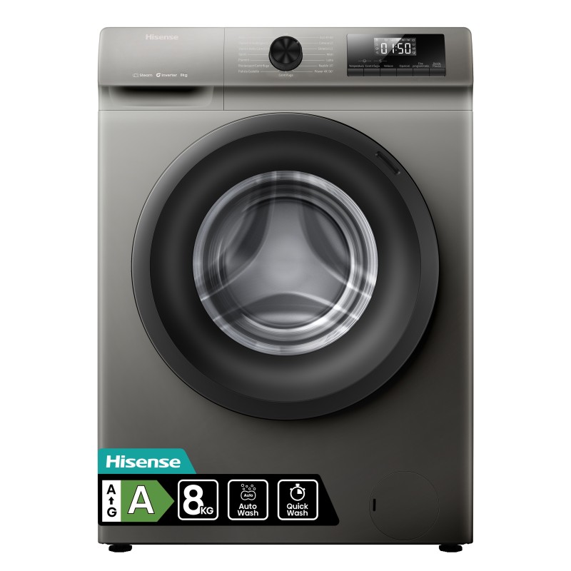 Hisense WF1Q8041BT lavadora Carga frontal 8 kg 1400 RPM Gris