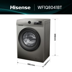 Hisense WF1Q8041BT lavadora Carga frontal 8 kg 1400 RPM Gris