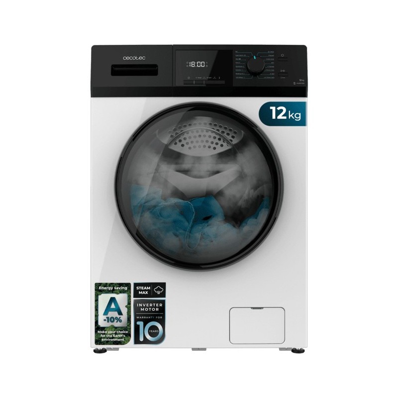Cecotec Bolero Dresscode 12410 Inverter lavadora Carga frontal 12 kg 1400 RPM Blanco