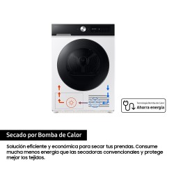 Samsung Secadora Bespoke AI 9k OptimalDry A+++ blanca DV90DB7845GEU3