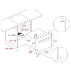 Teka NEO HBC 6250 P SS 45 L 2515 W Acero inoxidable
