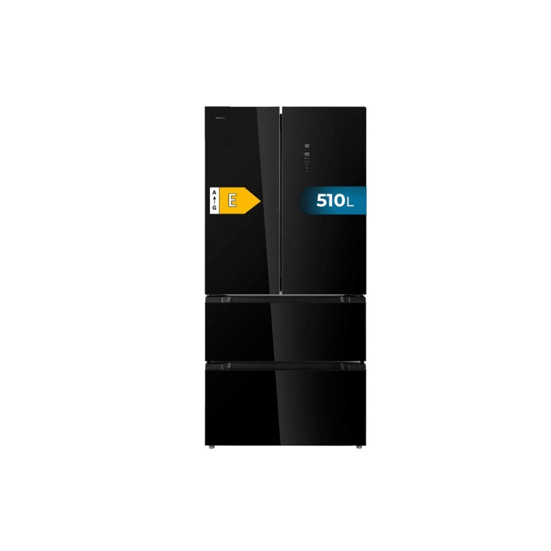 Cecotec Bolero CoolMarket FD 510 Glass E nevera puerta lado a lado Independiente 510 L Negro