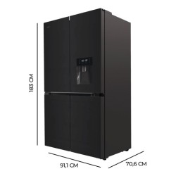 Cecotec Bolero CoolMarket 4D 564 nevera puerta lado a lado Independiente 564 L Negro