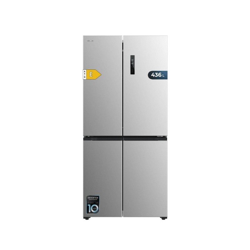Cecotec Bolero CoolMarket 4D 436 nevera puerta lado a lado Independiente 436 L Plata