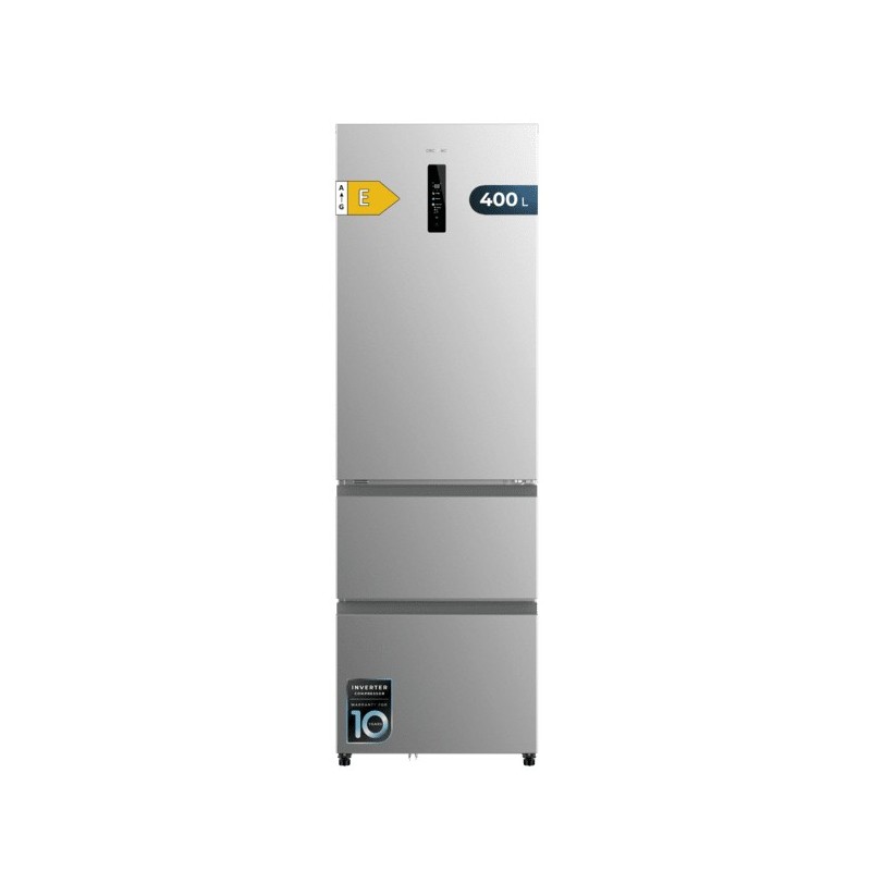 Cecotec 02080 nevera puerta lado a lado Independiente 401 L Gris