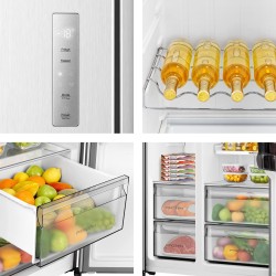 Hisense RS3P538NAIE nevera puerta lado a lado Integrado Independiente 534 L Acero inoxidable