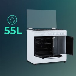 SVAN SKGW5901PB cocina Cocina independiente Gas Encimera de gas Blanco