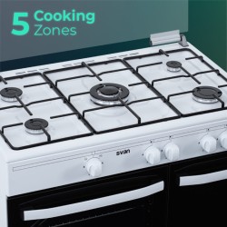 SVAN SKGW5901PB cocina Cocina independiente Gas Encimera de gas Blanco