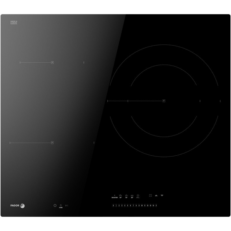 Fagor 4IF-30BC hobs Negro Integrado 59.2 cm Con placa de inducción 3 zona(s)