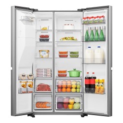 Hisense RS818N4IIE1 nevera puerta lado a lado Independiente 632 L Acero inoxidable