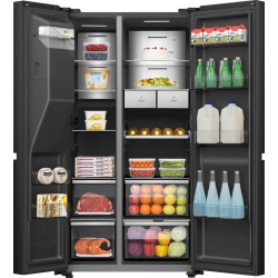 Hisense RS9P628GPFE nevera puerta lado a lado Independiente 614 L Negro