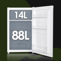 Aspes AR84502EC nevera combi Independiente 102 L Blanco