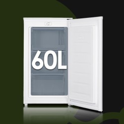 Aspes ACV85502E congelador Congelador vertical Independiente 60 L Blanco