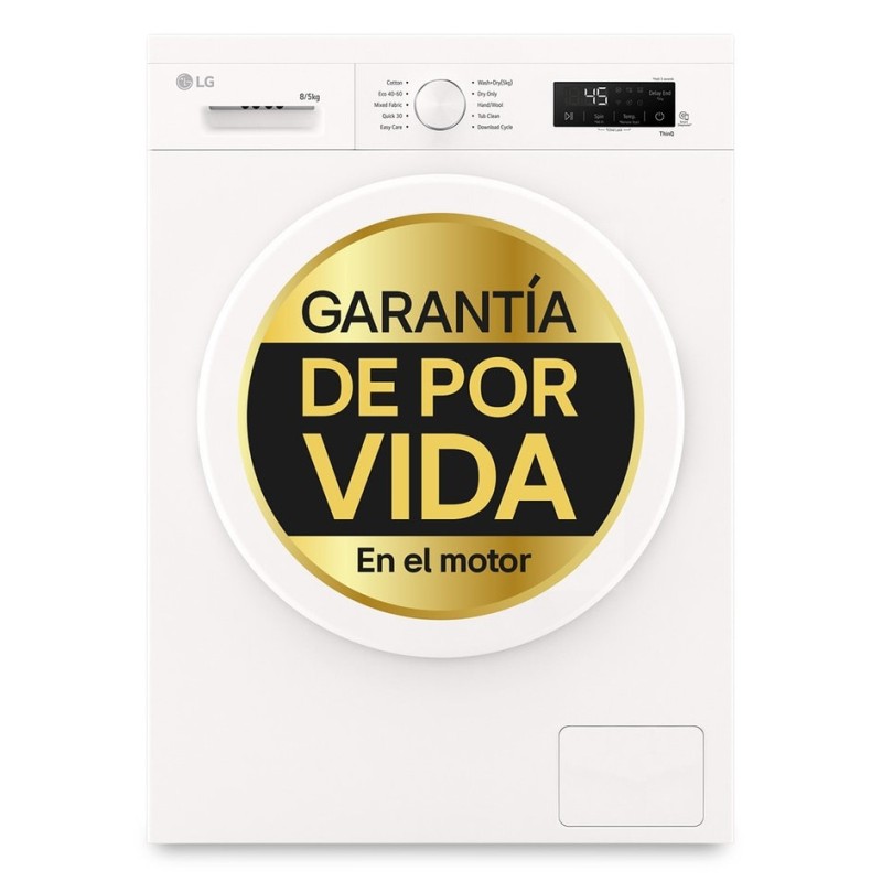 LG W4X1085NWH lavadora-secadora Independiente Carga frontal Blanco