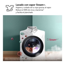 LG W4X1085NWH lavadora-secadora Independiente Carga frontal Blanco