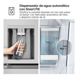 LG GMF961PY3E nevera puerta lado a lado Independiente 645 L Acero inoxidable