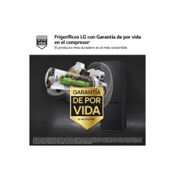 LG GBV3100CEP nevera y congelador Independiente 374 L Negro