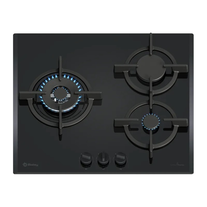 Balay 3ETG663RB hobs Negro Integrado 60 cm Encimera de gas 3 zona(s)