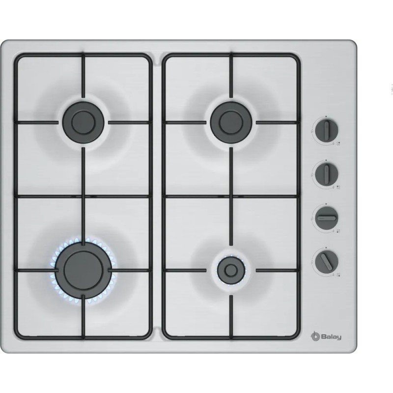 Balay 3ETX464BB hobs Acero inoxidable Integrado 58 cm Encimera de gas 4 zona(s)