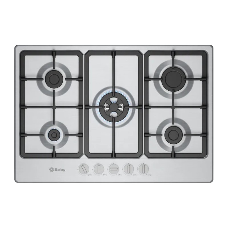 Balay 3ETX565CB Acero inoxidable Integrado 75 cm Encimera de gas 5 zona(s)