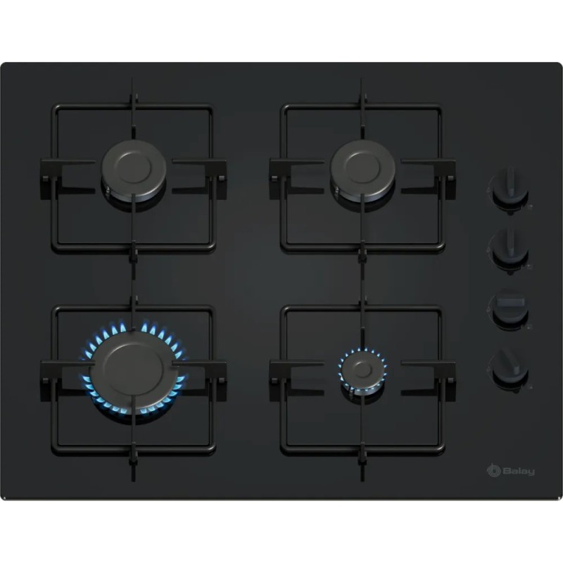 Balay 3ETG464SB hobs Negro Integrado 59 cm Encimera de gas 4 zona(s)