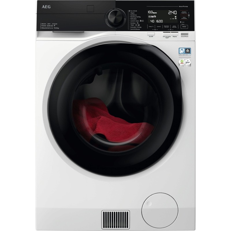 AEG Series 9000 LWR9816O1C lavadora-secadora Independiente Carga frontal Negro, Blanco