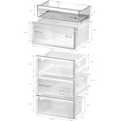 Bosch Serie 4 KGN392XCF nevera y congelador Independiente 363 L Negro