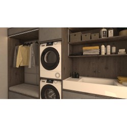 Haier HD80-E929E-S secadora Independiente Carga frontal 8 kg Blanco