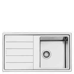 Smeg Mira Lavabo sobre-encimera Rectangular Acero inoxidable