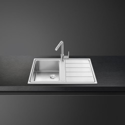 Smeg Mira Lavabo sobre-encimera Rectangular Acero inoxidable